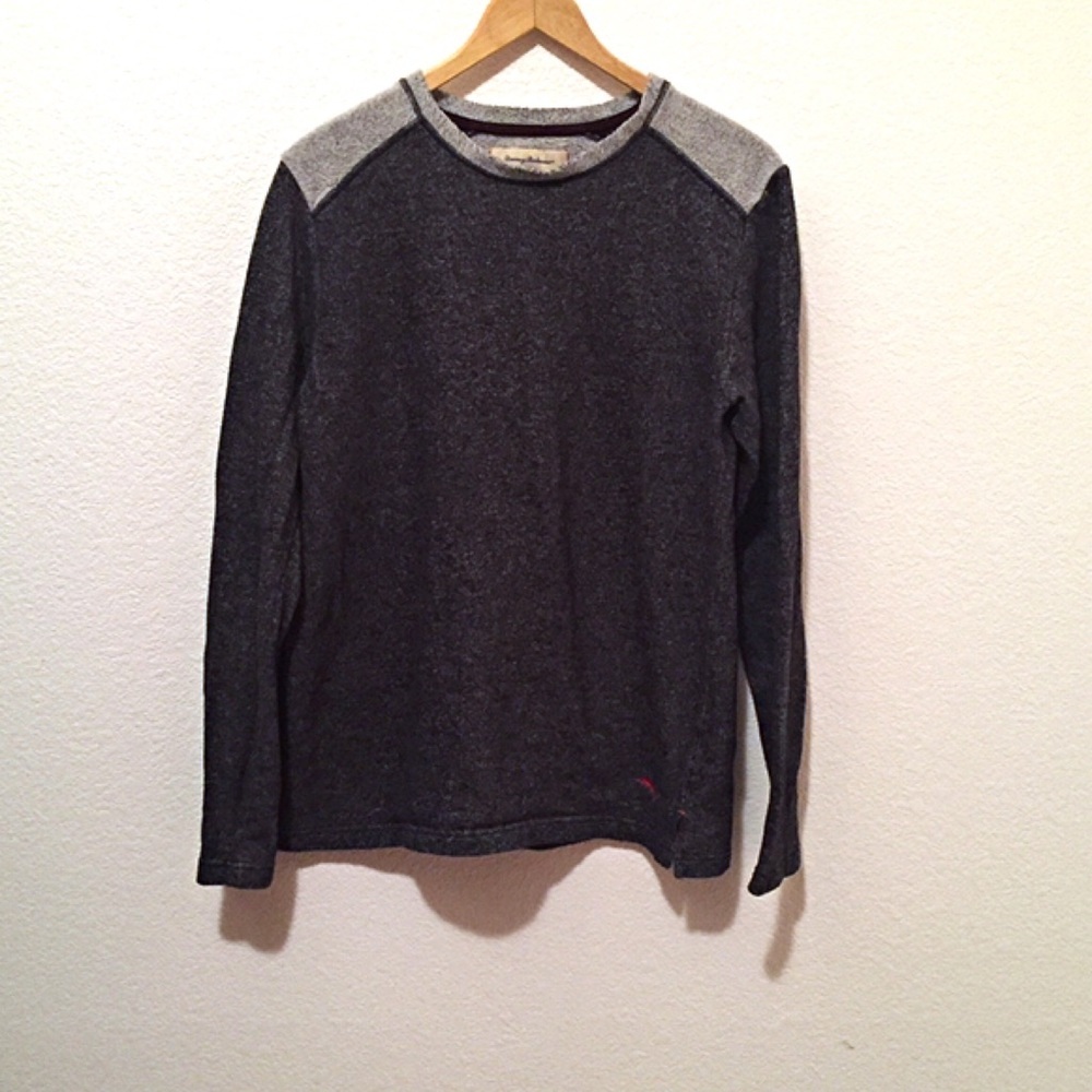 Tommy Bahama pullover shirt long sleeve Gray